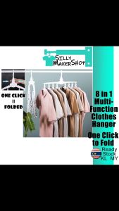 8 in 1 Magic Clothes Hanger Space Saving One Click to Fold