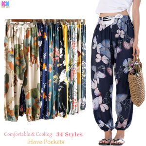 Quần Bó Hoa Thời Trang Nữ Phiên Bản Hàn Quốc Quần Mặc Nhà Rộng Thoải Mái Thường Ngày Đồ Ngủ Trang Phục Học Sinh Quần Dễ Thương Tươi Mới Cho Cặp Song Sinh Ngoại Cỡ