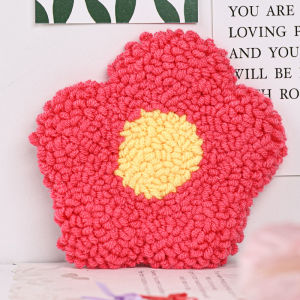 แผ่นรองกาแฟ DIY ปักลายด้วยมือ ชุดวัสดุเย็บปะติดปะต่อกันสำหรับผู้เริ่มต้น แผ่นรองอาหารสำหรับบุหรี่แบบสร้างสรรค์ แผ่นรองเครื่องดื่มแบบอุ่นขึ้น