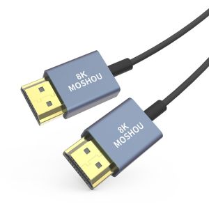 MOSHOU HDMI 2.1 Coaxial Flexible HDMI to HDMI Cable 48Gbps eARC HDR 8K 60Hz 4K 120Hz for TV Box PS5 Laptop