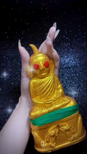 Thai Amulet 雙龍紅眼帕嬰金身 Red Eyes Phra Ngan With Dragon Statue