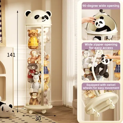 Transparent Zipped Toy Organizer Basket