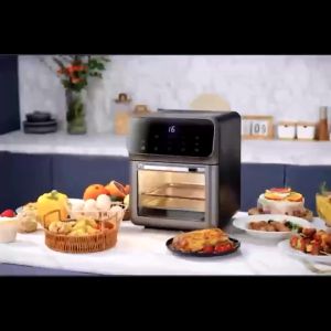 [Ready Stock] 空气炸锅 Air Fryer 10L Halogen Turbo Convection Oven w/ Glass Bowl Roast Chicken Air Fryer Oven Ketuhar