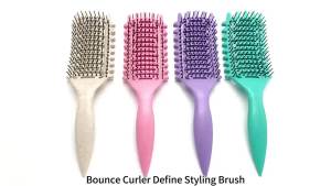 Curl Define Styling Brush Hollow Out Detangling Hair Brush Tangled Wet Curly Hair Comb Shaping Curls Barber Hairdressing Tools