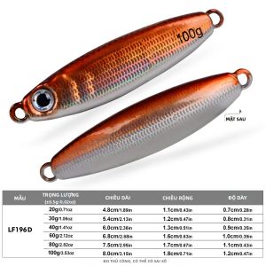 Mồi Câu Cá Bằng Kim Loại Proberos Metal Cast Jig Spoon Mồi Giả Câu Cá Biển Câu Bờ Có Nhiều Trọng Lượng Khác Nhau.