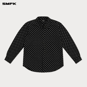 SMFK | Cruciform Print Casual Loose Shirt