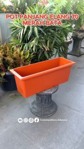 Pot Bunga Tanaman Persegi Panjang Egp 65 Cm Merah Bata - PANJANG EGP 70 ELANG