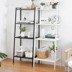 Rack Organizer Shelf Layer for Living Room Book Organizer Metal shelf 4 Tier Slim Wide Storage Shelves LERBERG Style Corner Shelf Rack Nordic Minimalist Shelves Rack Organizer