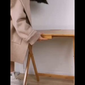 Foldable Wooden Table & Liftable Computer Desk: A Modern Minimalist Solution