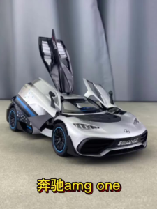 1:24 Mercedes-Benz AMG ONE Supercar Alloy Muscle Car Model Sound and Light Pull Back Childrens Toy
