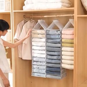 Túi đựng quần áo túi vải treo tường nhiều ngăn hộp đựng quần áo chia ngăn tiện dụng  Bee Boy