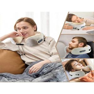 U-Shaped หมอนนวดคอปากมดลูก Soothing ความร้อนนวดเนื้อเยื่อลึกทนทานฟองน้ําหน่วยความจําผ่อนคลาย Travel Companion สําหรับ