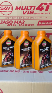 Nhớt Xe Máy Giá Rẻ SAVI 15W40 Chai 800mL SX Từ Dầu Gốc và Phụ Gia Có Kiểm Định Chất Lượng Dành Cho Xe Số/Tay Ga/Ba Bánh