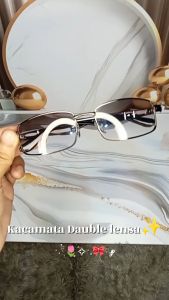 Kacamata Lensa Baca & Jalan Double Fokus 2 in 1 Plus Untuk Pria Wanita