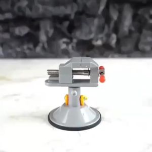 Mini Aluminum Bench Vise with 360° Swivel Head Adjustable Clamp Jaw Portable Tool for Jewelry DIY Crafts Precision Fixes