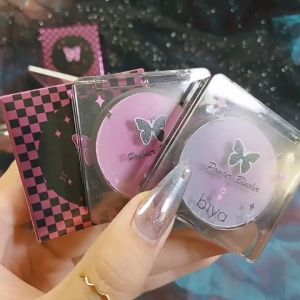 (Ready Stock)BIYA Clear Slightly Drunk Embossed Monochrome Face Butterfly Sweet Cold Matte Blusher 比雅清透微醺渐变哑光浮雕蝴蝶单色腮红