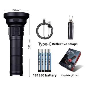 Power LEP Searchlight Flashlight 30LED+1LEP Ultra Long Range Torch Built-in Power Bank Lantern for Self Defense Emergency Rescue