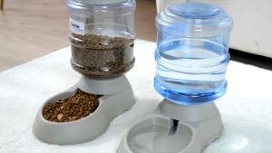 Dog Cat Feeder 3.8L Pet Automatic Feeder Dog Cat Water Dispenser Auto Pet Feeder