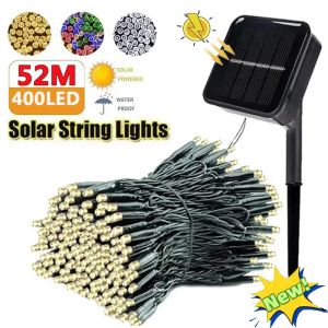 NEW 400LED Solar String Light Outdoor 8 Mode Garden Waterproof Fairy Lamp Garland For Christmas Holiday Party Home Decoration