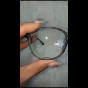 KACAMATA LENSA MINUS JARAK JAUH UKURAN -0.50 SAMPAI -4.00 PRIA & WANITA FRAME OVAL ABU