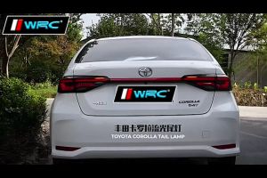 TY622 Toyota Corolla Altis 2019 - 2021 Space Dragon Scale Dynamic Tail Lamp With Centre Rear Light Garnish ( Smoke )