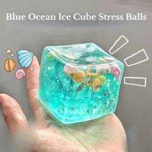 Bandai | Taba Squishy Stress Balls Cube - Ocean Sensory Fidget Toy Slow Rise Squishy Toys for Adults Squeeze Relax Gift