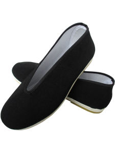 Lightweight Canvas Tai Chi Shoes for Men Old Beijing Practice Shoes Eight Segment Silk Ribbon Kung Fu Shoes