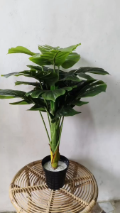 Termurah Tanaman Monstera Artificial Tinggi 80 cm dekorasi hias Latex Plastik