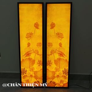 Đèn Hào Quang In Tranh Trúc Chỉ Nhiều Mẫu Bộ Đôi Trang Trí Bàn Thờ Phòng Thờ Treo Tường CTC-TD-01