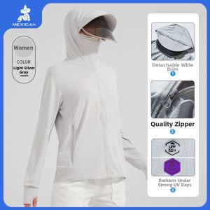 Mexican | Lightweight UV Protection Sun Hat Detachable Hooded Jacket