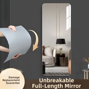 NAIFUNA | Self-adhesive Full-length Mirror for Wall High-definition Makeup