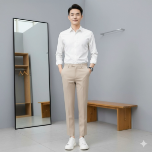 กางเกงสแล็ค ทรงกระบอกเล็ก สีดำ สีครีม สีเบจกางเกงทำงาน กางเกงนักศึกษา พร้อมส่งในไทย K649