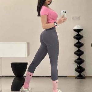 No Embarrassment Lines High Elasticity Tight Leg Lengthening Peach Butt Lifting Tights