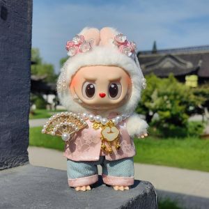 Labubu Doll Traditional Chinese Style Joyful Pink Tang Costume Hanfu Outfit Third Generation New Chinese Style Ensemble