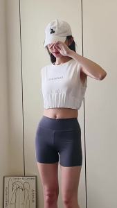 กางเกงทรงปลาฉลามไร้รอยต่อสามจุดสำหรับฤดูร้อนสำหรับผู้หญิงกางเกงตัวในสำหรับขี่โยคะเอวสูงแบบบางเข้ารูปใส่แล้วดูผอมเพรียวกางเกงตุ๊กตาบาร์บี้