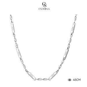 Cusoul จี้สร้อยคอโซ่ไหปลาร้าแฟชั่นสุดเท่สำหรับแฟนหนุ่มสร้อยคอไม้ไผ่ Kado Pacar เครื่องประดับแฟชั่นสร้อยคอจี้ห่วงนิรภัยสำหรับปีนเขาแบบเรียบง่ายสำหรับผู้ชายผู้หญิง