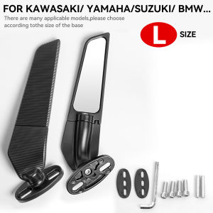 For YAMAHA YZF R1 R3 R6 R15 R25 R125 Modified Rearview Mirrors 2PCS CNC Wind Wing Adjustable Rotating