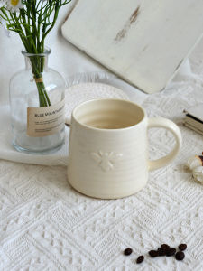 Cốc Cà Phê Gốm in Nổi Hình Bumblebee Cốc Uống Sữa Sáng Cốc Nước Cốc Cà Phê Cốc Gốm Sứ in Nổi Họa Tiết Hoạt Hình Đồ Dùng Ăn Uống