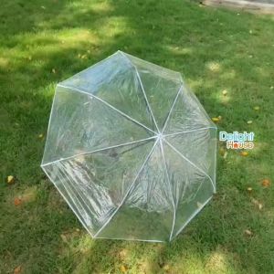 ร่มใสพับได้ 3 ตอน 🌨️ กว้าง 98 cm ร่มกันฝน ร่มมินิมอล ร่มใส ร่มเกาหลี ร่มพับได้ ร่ม สีใส สไตล์มินิมอล ร่มพกพา ร่มพับ