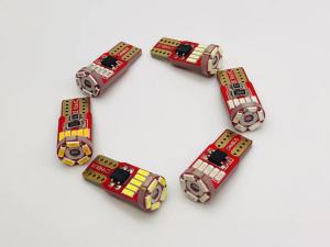 ไฟหรี่ลายดอกไม้ มอเตอร์ไซค์ รถยนต์ ขั้วเสียบเล็ก T10-4014-15LED 12v 1 คู่