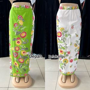 (READY KL) SKIRT BATIK LIPAT DEPAN SIAP JAHIT 100% COTTON PREMIUM