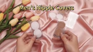 50Pairs Men Nipple Cover Patch Non-woven Fabric Nipple Covers for Men Disposable Transparent Breast Adhesive Invisible Tit Pad Patch Tape Men Self-Adhesive Breast Paste Sticker