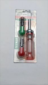 VESSEL Set Obeng Rachet Bit 16 pcs No.TD-6816MG Ratchet Screwdriver Plus Minus Torx Hexagonal Magnet