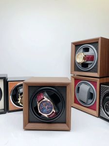 BH 24T - Hộp Để Đồng Hồ Cơ 1 Xoay Không Nắp Vỏ Gỗ - Hộp Xoay Đồng Hồ Cơ Cao Cấp Giá Rẻ