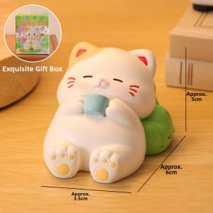 XINGBANGYUAN | Blind Box Fortune Cat Cute Office Desk Decor Stress Relief Gift