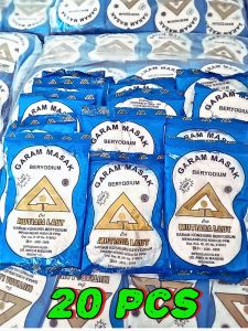 Paket 20 pcs Garam Dapur Beryodium 95/100g