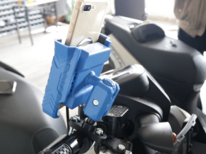 Motorcycle Phone Mount with Charging Port - 360° RotatableHigh-Quality Handlebar & Rearview Mirror Models Universal Fit for Smartphones Adjustable Stable   Easy Installation