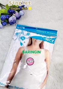 Singlet Goldennick Wanita Bahan Katun Polos Adem dan Lembut