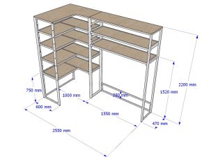 L shape shelf/rack customize singapore