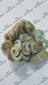 (Harga 100 Pcs) Ring Plat 10 (m6) kuning lebar Baut 10 Washer Flat